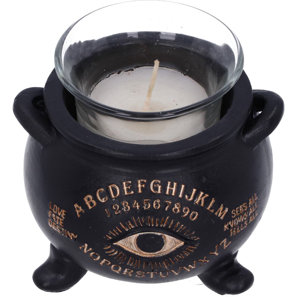 All Seeing Eye Witches Cauldron Tealight Candle Holder 9cm 6