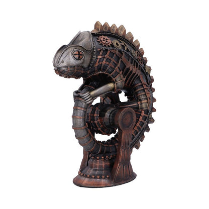 Bronze Mechanical Chameleon Steampunk Lizard Figurine 22.3cm 4
