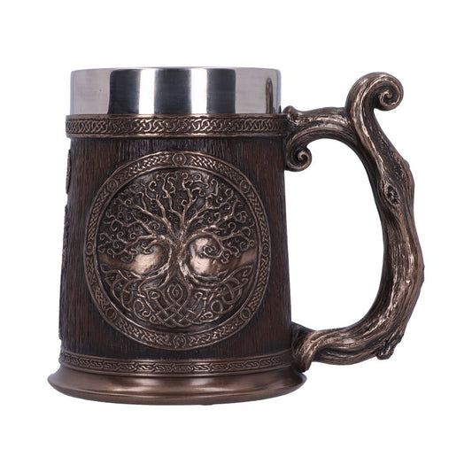 Bronze Tree of Life Tankard 16cm Drinking Mug 1