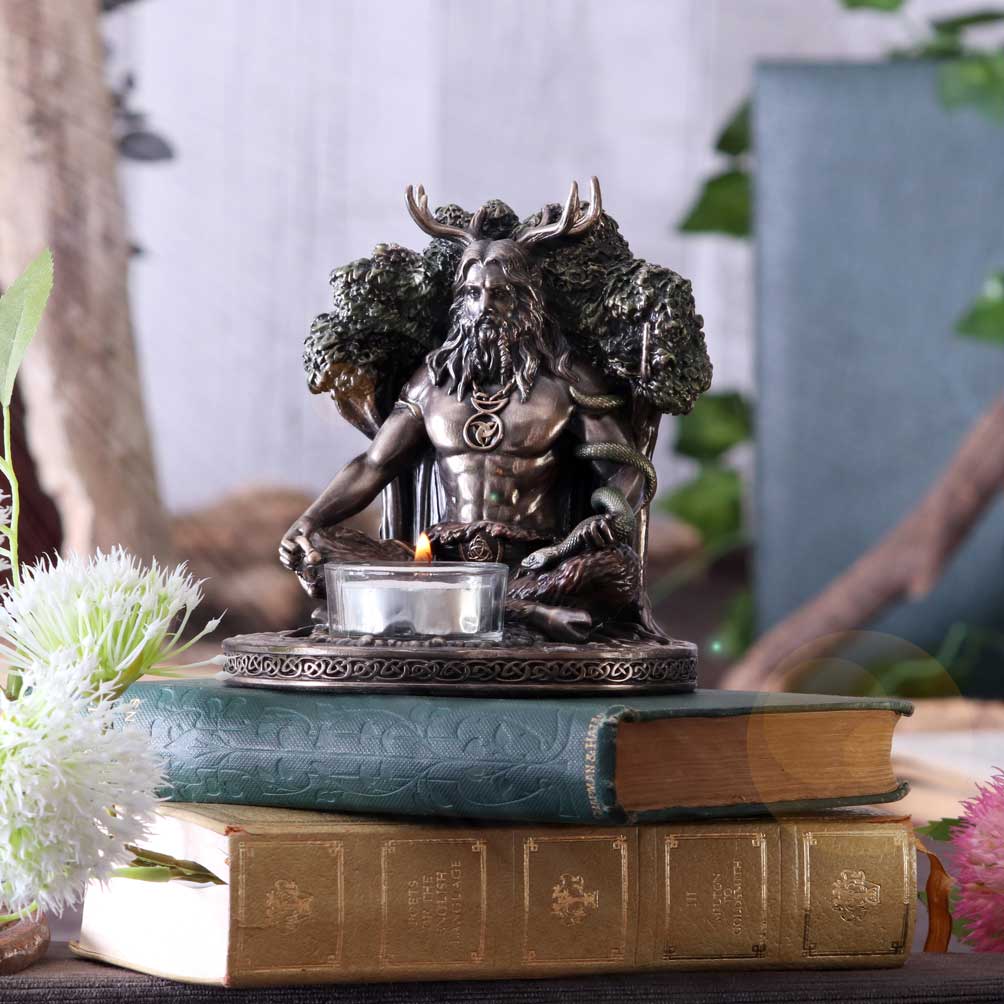 Cernunnos Bronze Tealight Holder 13.5cm 7