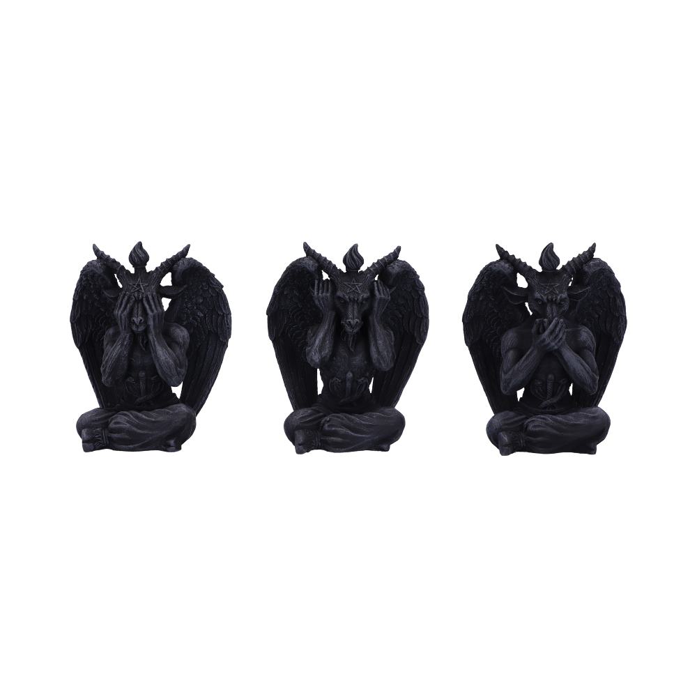 Three Wise Baphomet Figurines 10.2cm 1