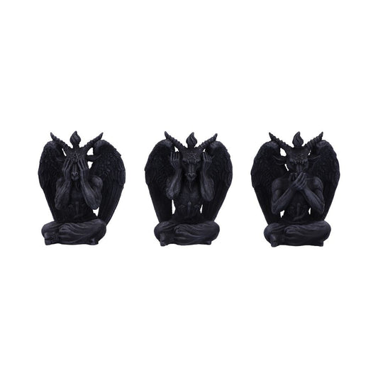 Three Wise Baphomet Figurines 10.2cm 1