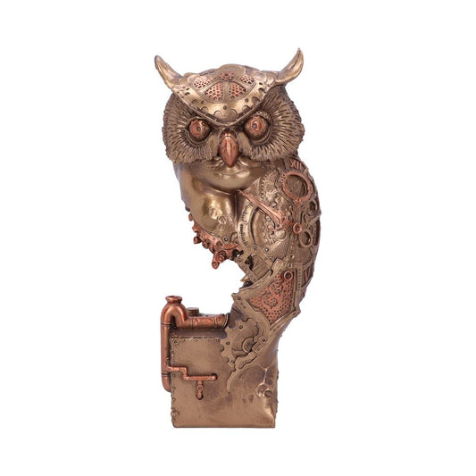 Bronze Steampunk Owl Figurine 29cm 1
