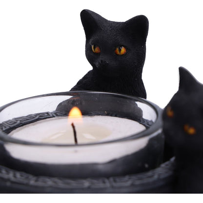Familiar Trio Cat Tea Light Holder 10cm 6