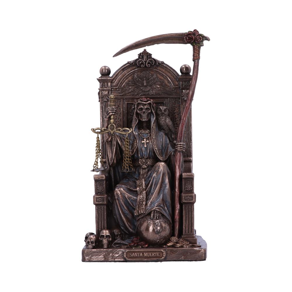 Santa Muertes Throne Bronze Figurine 22cm Muertes 1