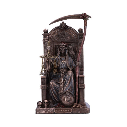 Santa Muertes Throne Bronze Figurine 22cm Muertes 1