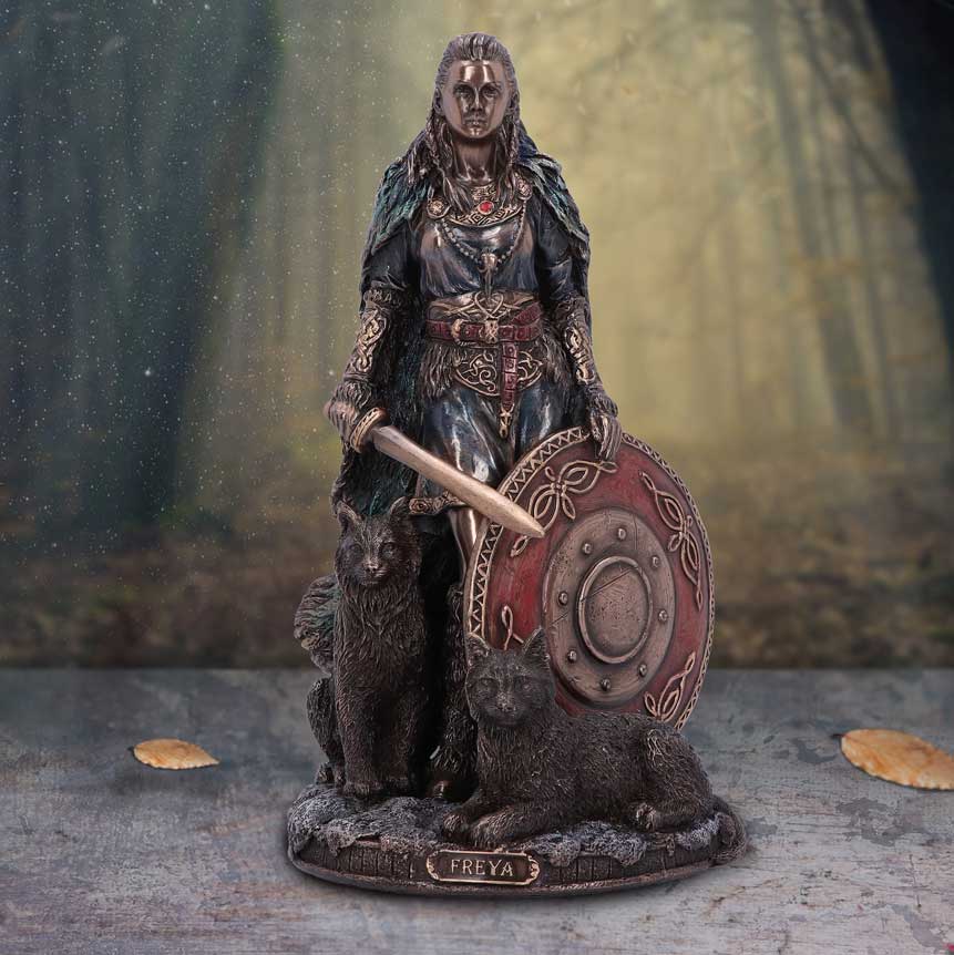 Bronze Freya Goddess of Love Figurine 21cm 8
