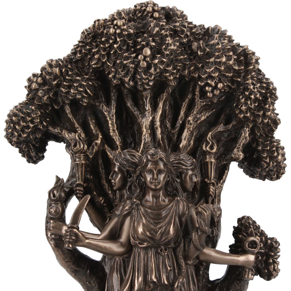 Triple Moon Goddess Hecate Bronze Figurine 18.5cm 5