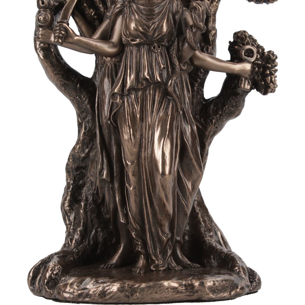 Triple Moon Goddess Hecate Bronze Figurine 18.5cm 6