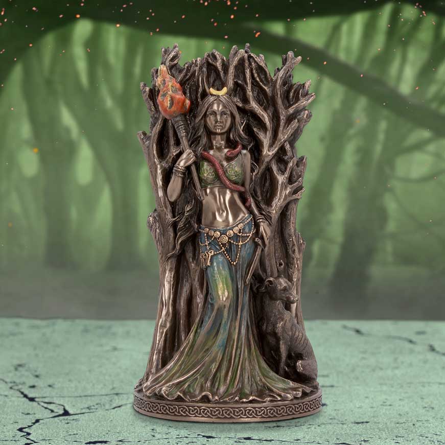 Bronze Hecate Goddess of Magic and Witchcraft Figurine 21cm 7