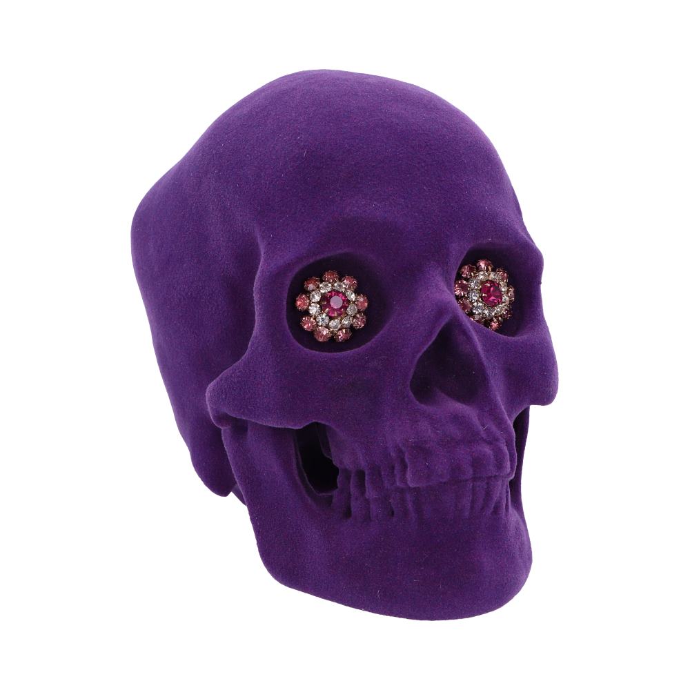 Jewelled Gaze Purple Skull 18.7cm 1