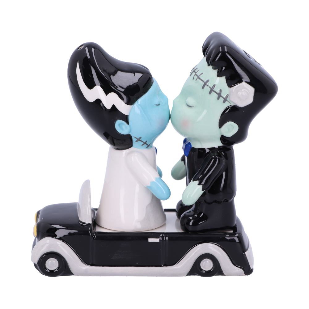 Frankenstein and His Bride Salt Pepper Shakers Made for Each Other 11.4cm 1