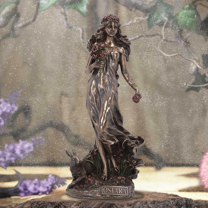 Ostara Goddess of Spring and Dawn Bronze Figurine 26.5cm 7