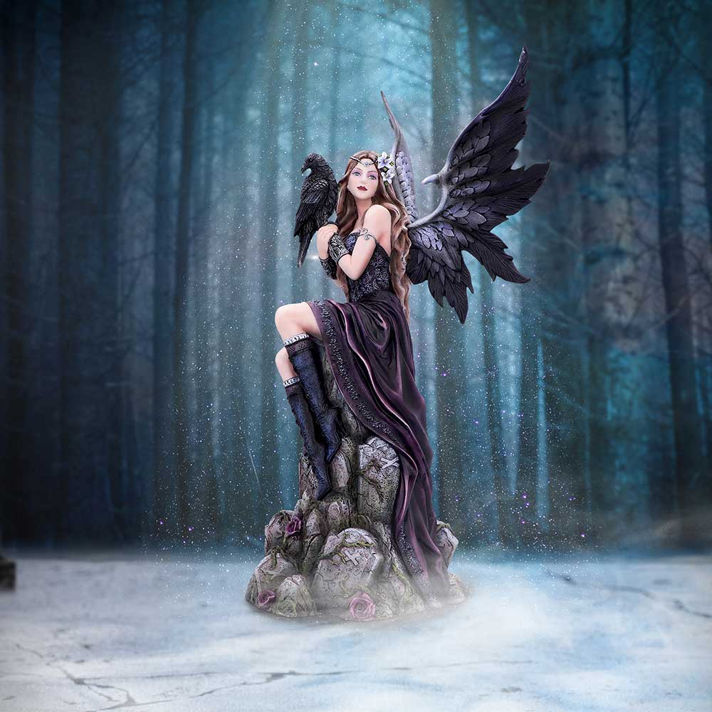 Ravina Raven Fairy Figurine 38cm Resin Display Statue 7
