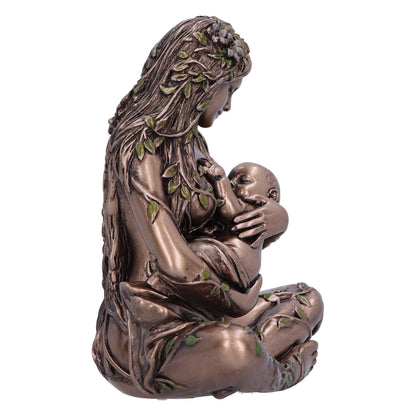 Earth Mother and Baby Bronze Figurine 11cm 4