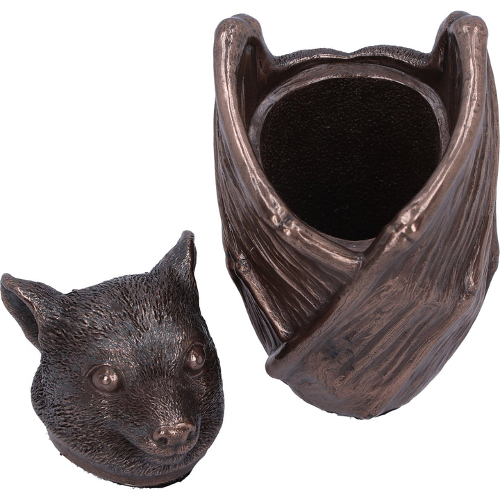 Bronze Bat Snuggle Box 8.5cm Polyresin Statue 6