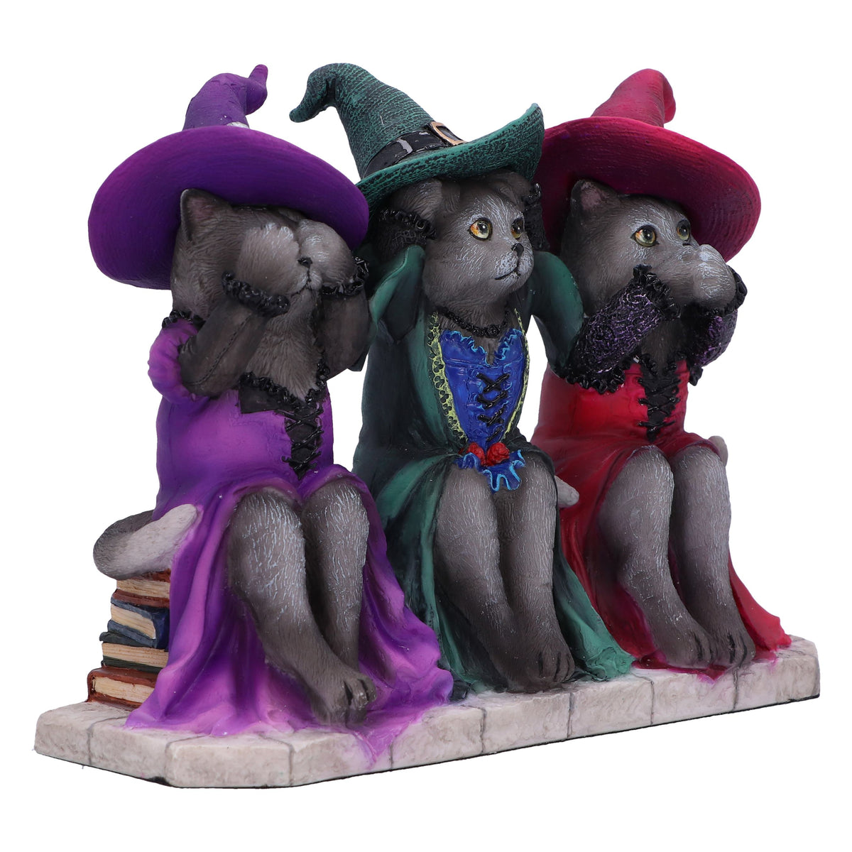 Three Wise Witchy Kittys Ornament 15.3cm 4