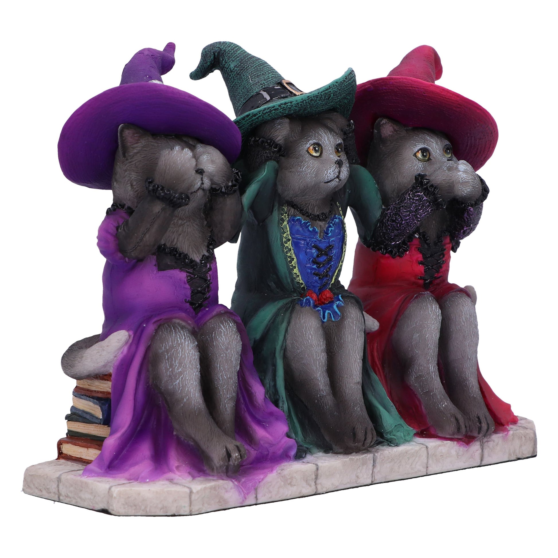 Three Wise Witchy Kittys Ornament 15.3cm 4