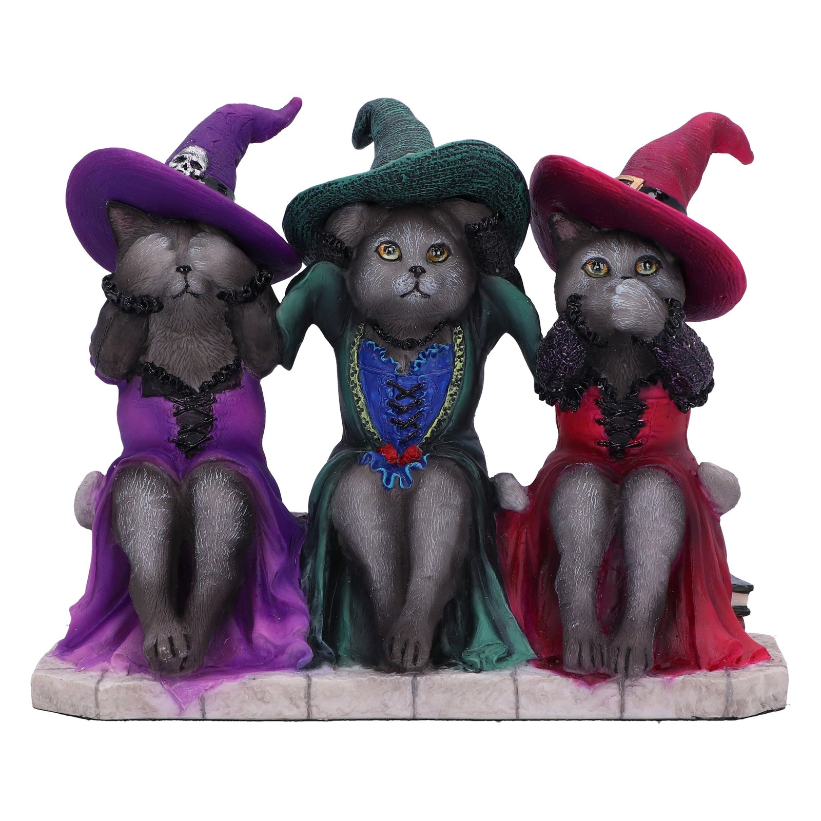 Three Wise Witchy Kittys Ornament 15.3cm 1