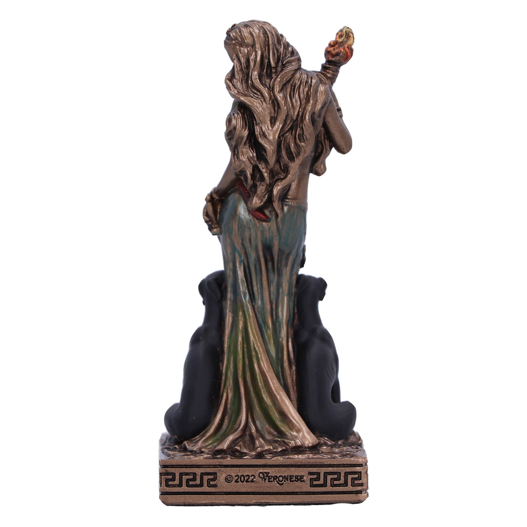 Hecate Moon Goddess Mini Figurine in Bronze 9cm
