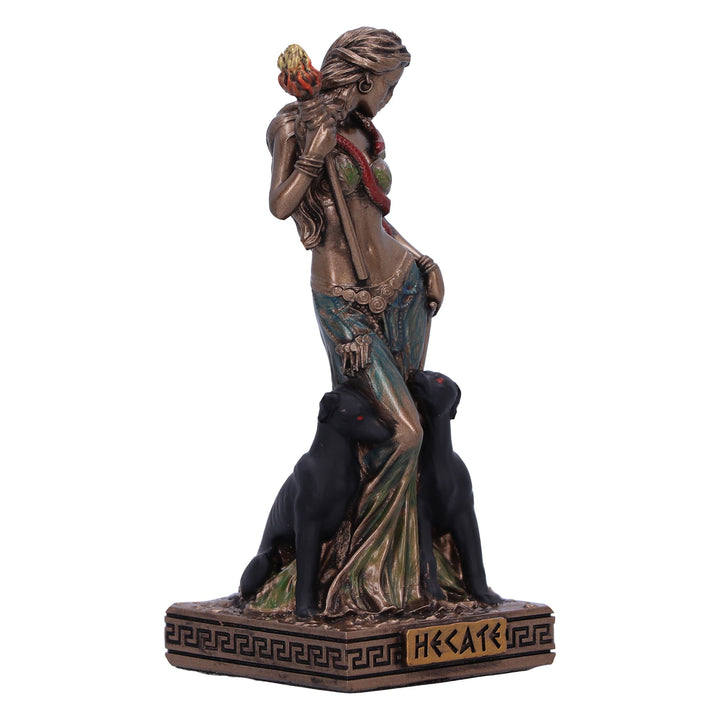 Hecate Moon Goddess Mini Figurine in Bronze 9cm