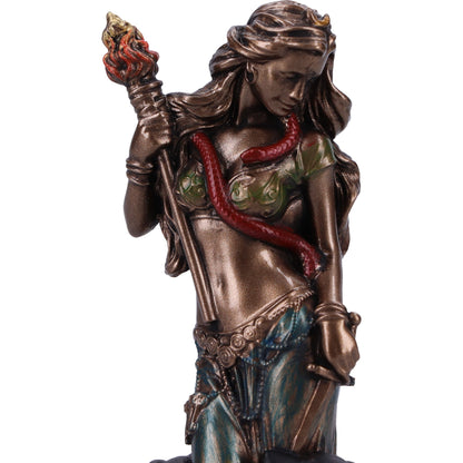 Hecate Moon Goddess Mini Figurine in Bronze 9cm 5