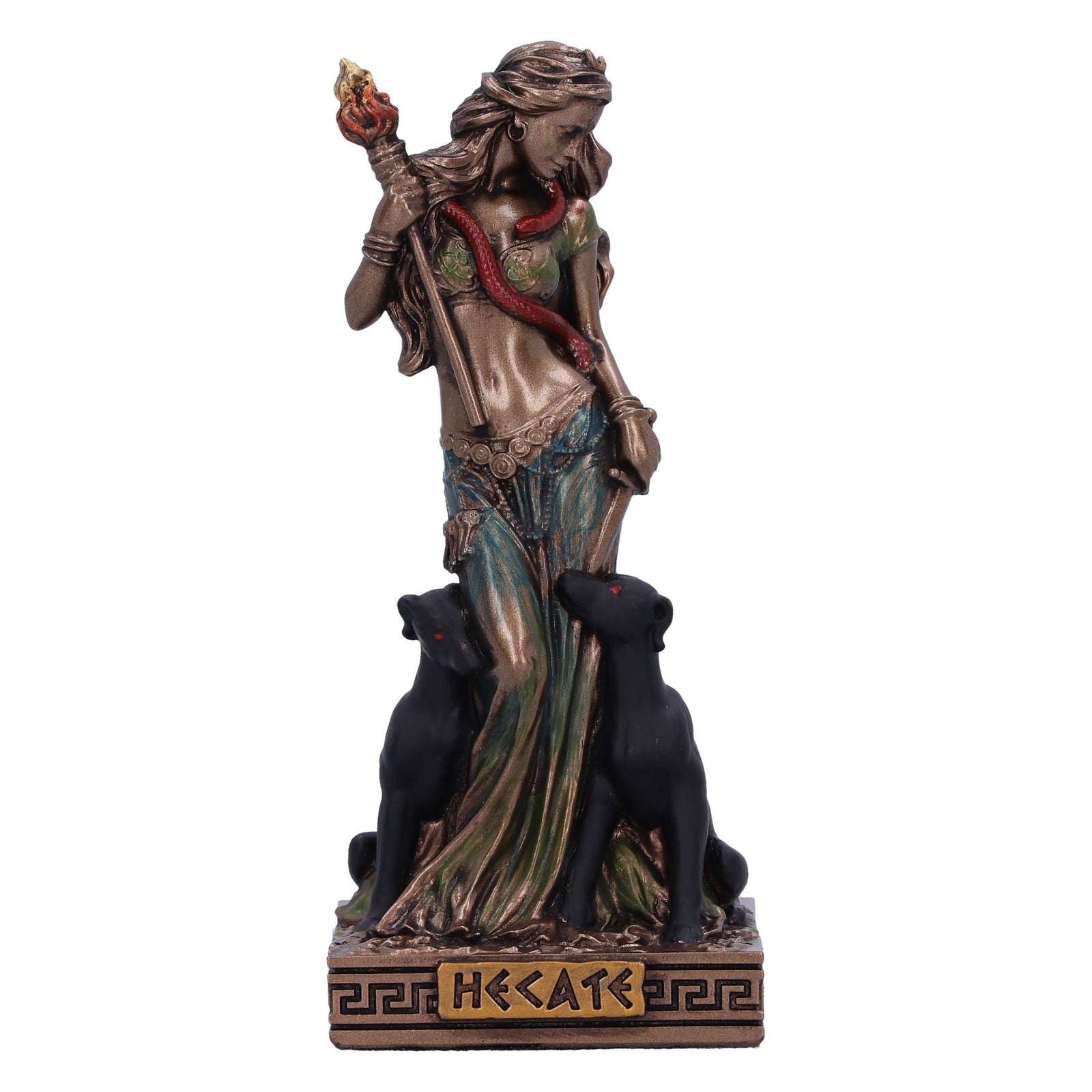 Hecate Moon Goddess Mini Figurine in Bronze 9cm 1