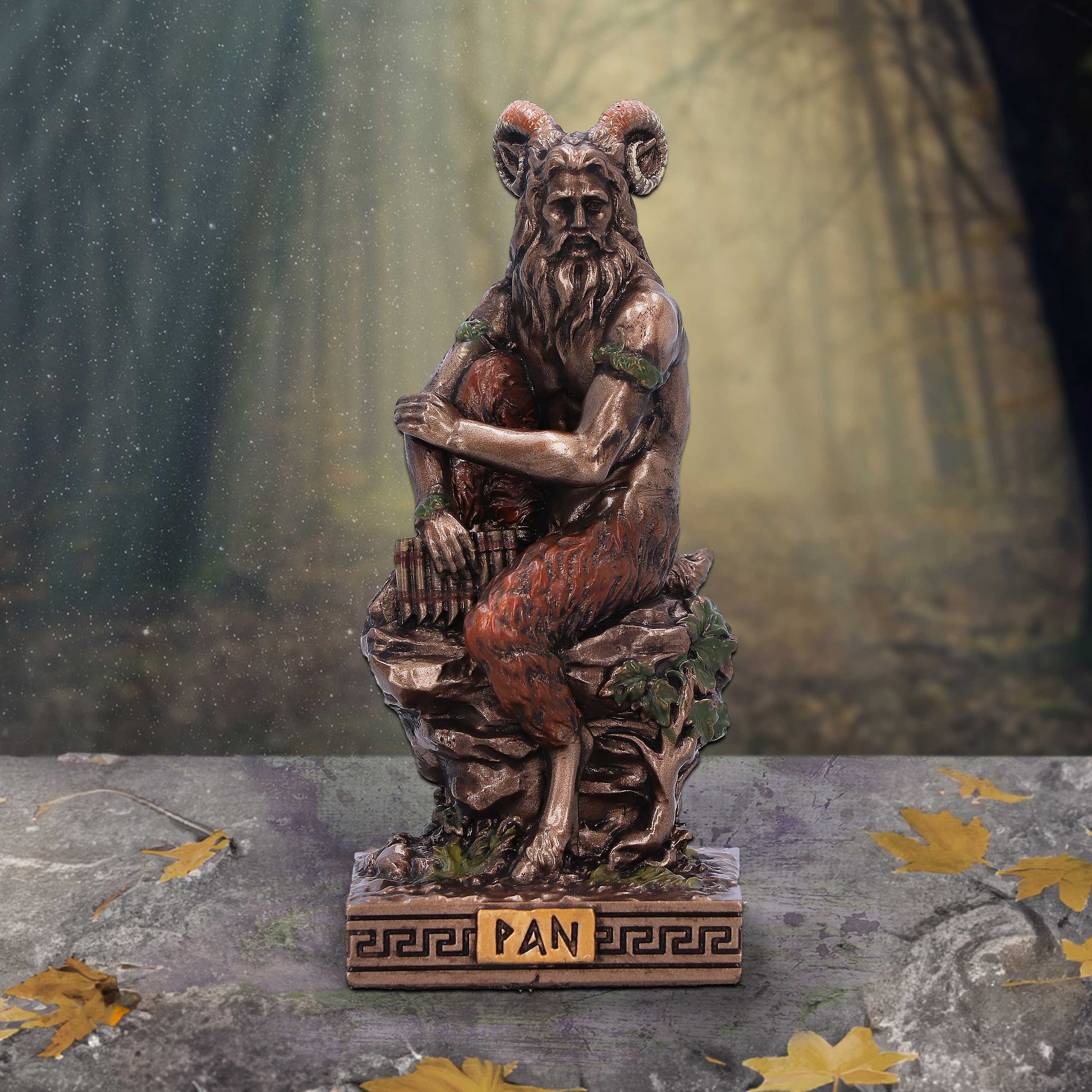 Pan Mini Figurine in Bronze 8.3cm 7