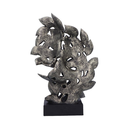 Natural Emotion Kiss Silver Statue 37cm 3