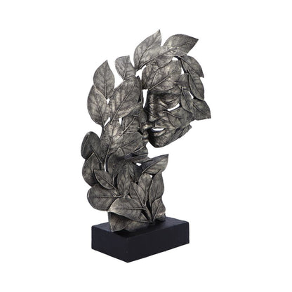 Natural Emotion Kiss Silver Statue 37cm 4