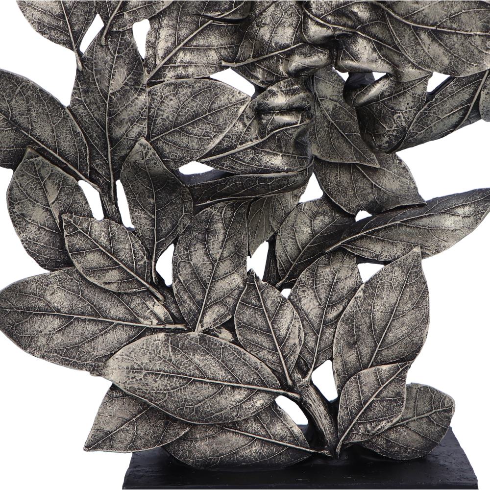 Natural Emotion Kiss Silver Statue 37cm 6
