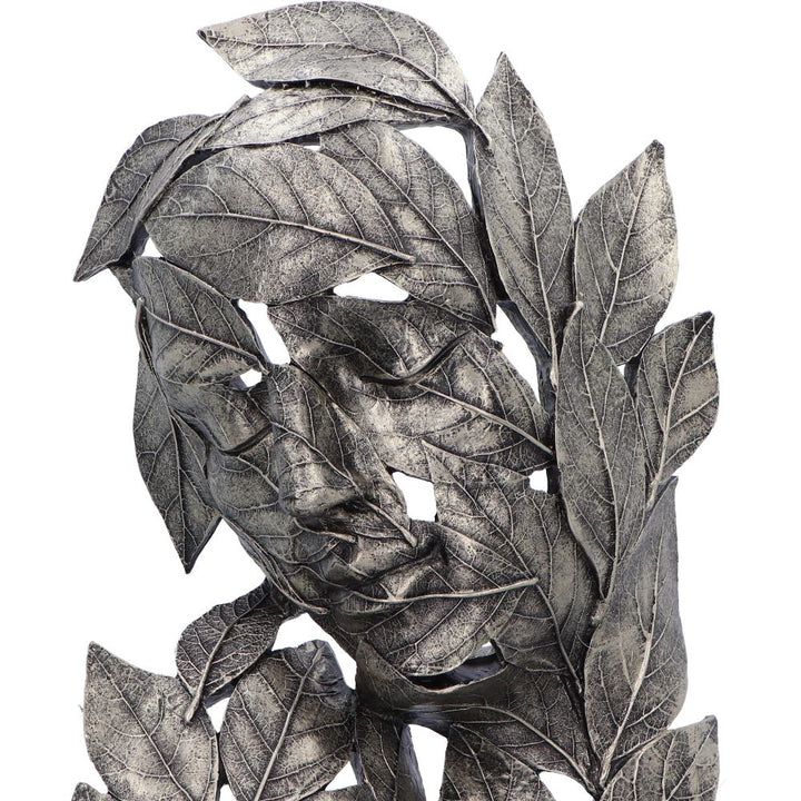 Natural Emotion Embrace Silver Statue 38cm 5