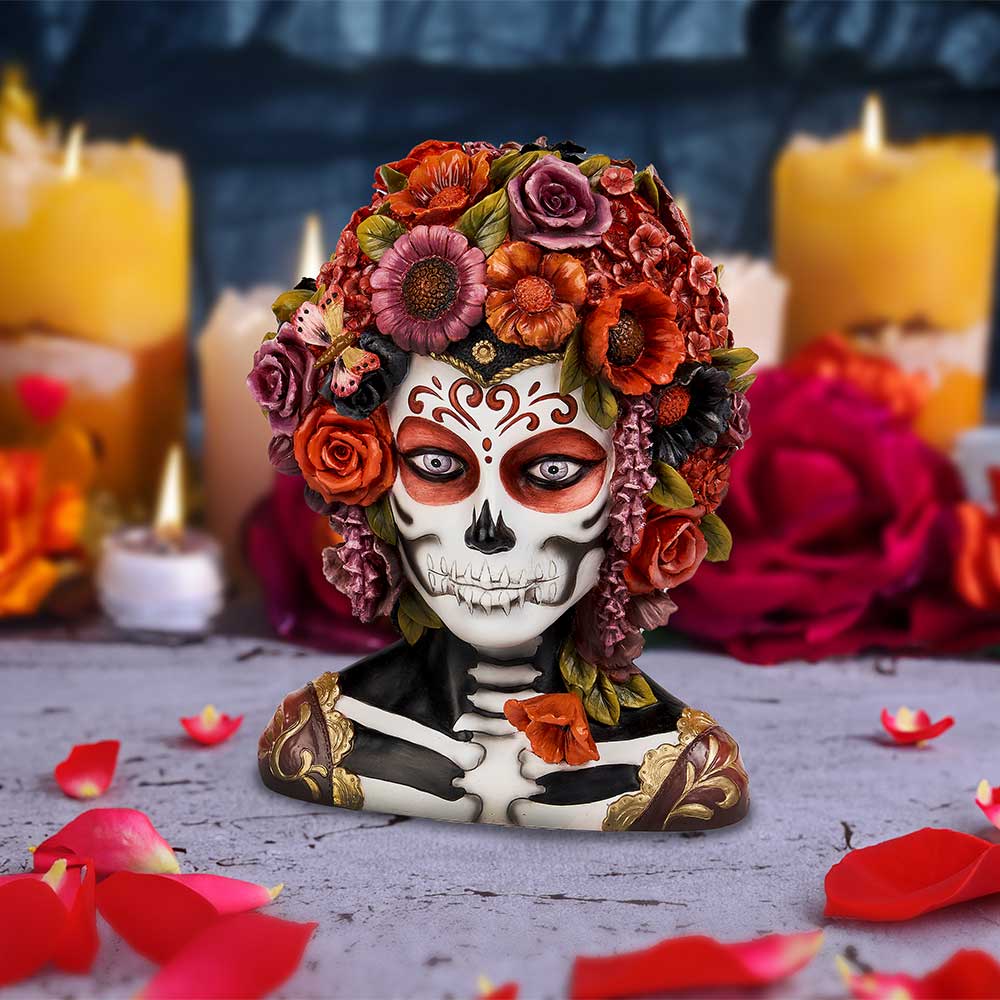 Calavera Catrina Day of the Dead Bust 32cm 7