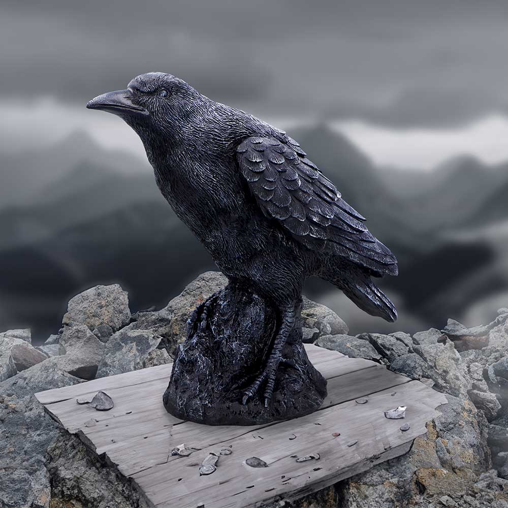 Raven Messenger Figurine 25cm 7