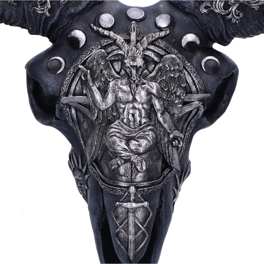 Baphomets Veneration Skull Wall Plaque 53cm 5