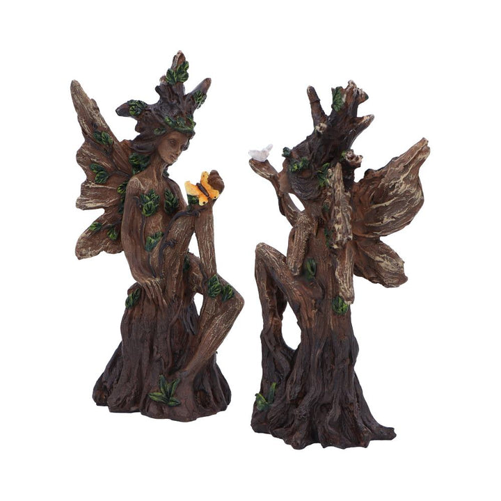 Woodland Beauty Tree Fairy Set of 2 Figurines 15.5cm