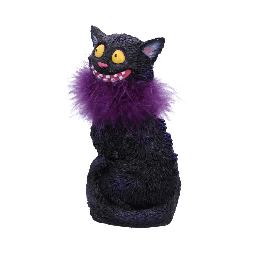 Furgus Black Cat Feather Boa Figurine 19.5cm 2