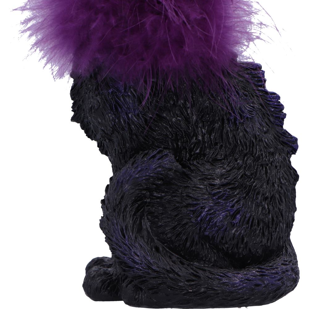 Furgus Black Cat Feather Boa Figurine 19.5cm 6