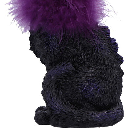 Furgus Black Cat Feather Boa Figurine 19.5cm 6