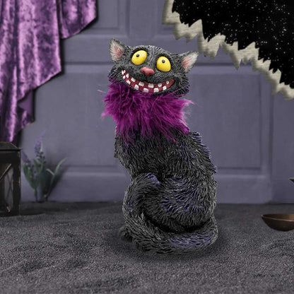 Furgus Black Cat Feather Boa Figurine 19.5cm 7