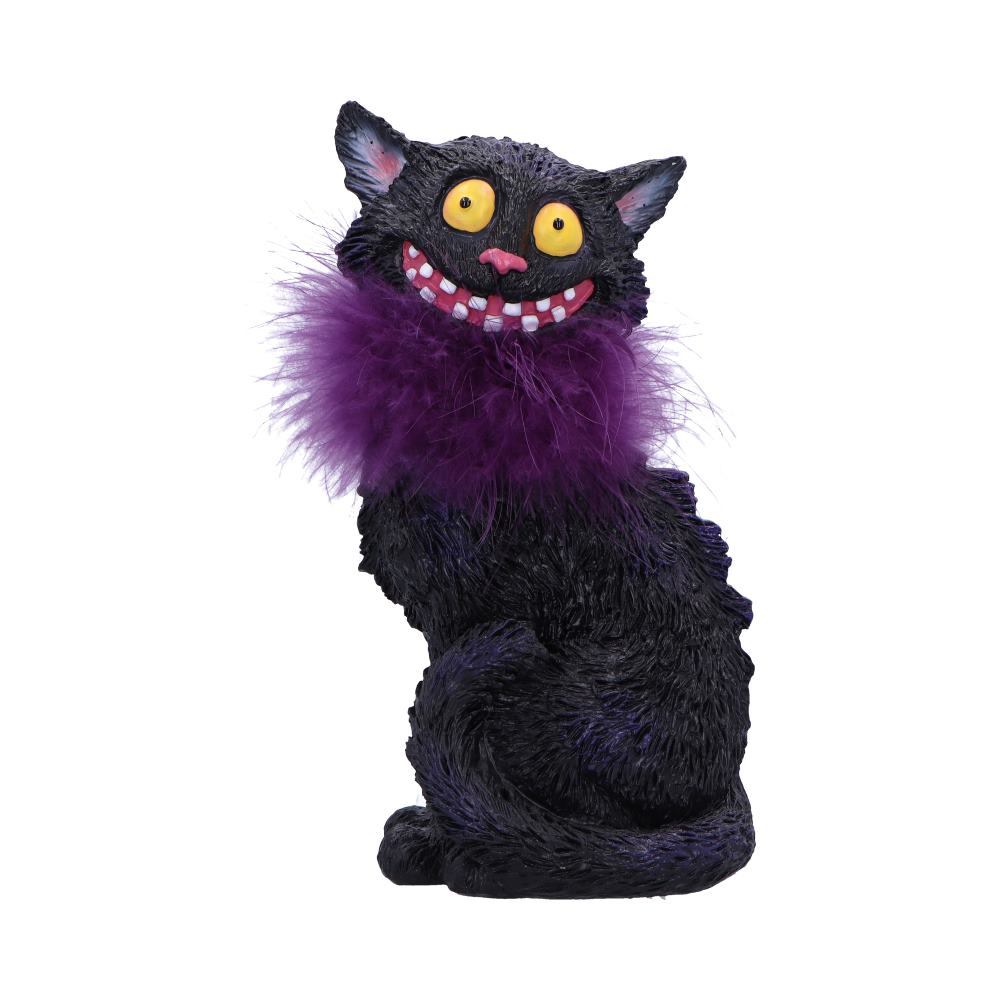Furgus Black Cat Feather Boa Figurine 19.5cm 1