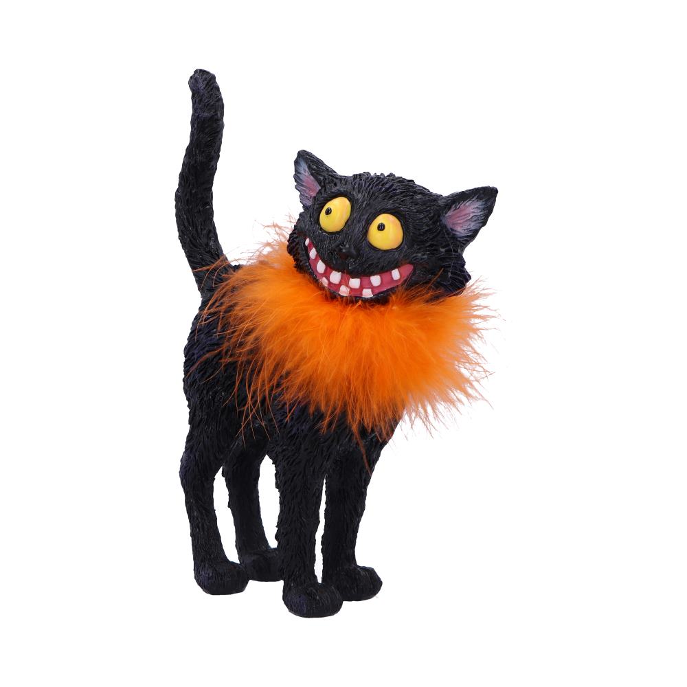 Furdinand Black Cat Feather Boa 23cm Resin Staue 2