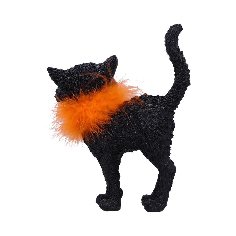 Furdinand Black Cat Feather Boa 23cm Resin Staue 3