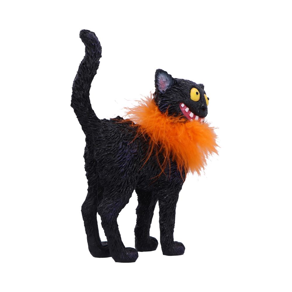 Furdinand Black Cat Feather Boa 23cm Resin Staue 4
