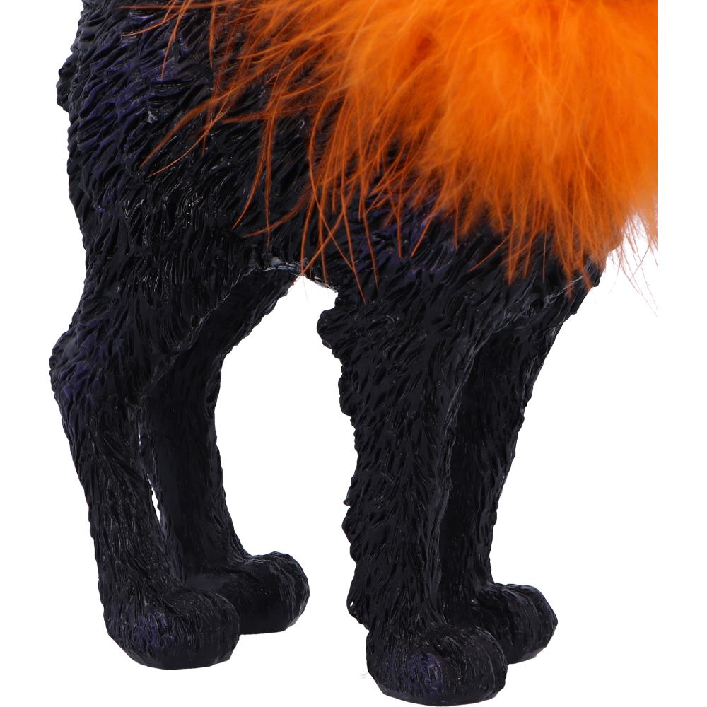 Furdinand Black Cat Feather Boa 23cm Resin Staue 6