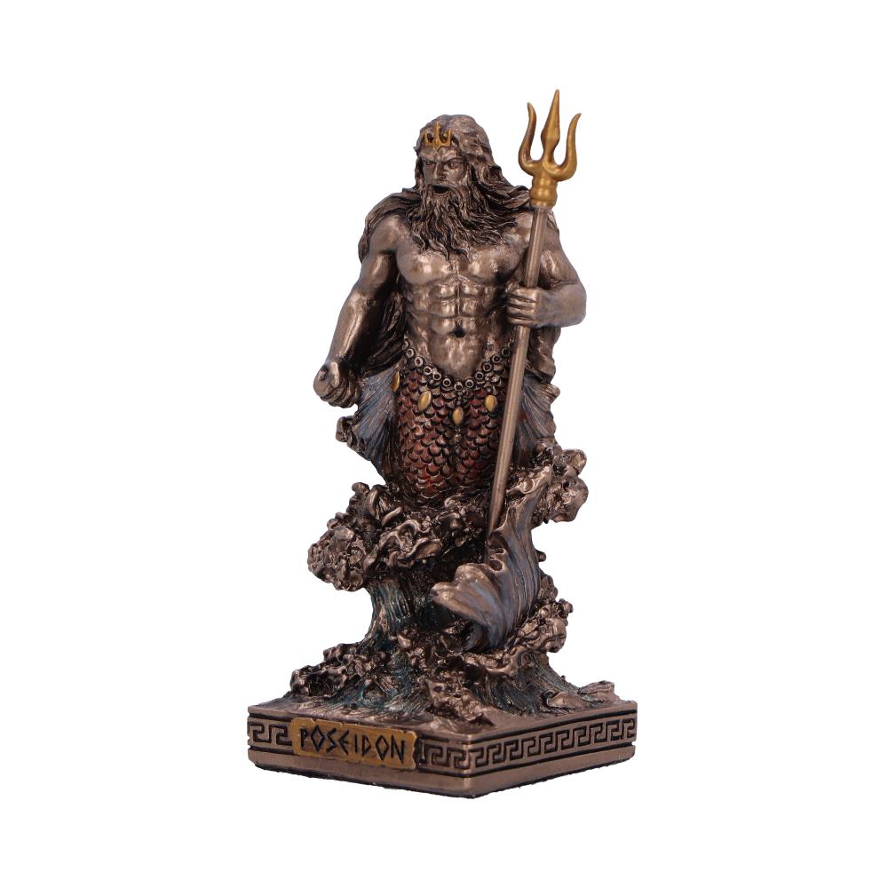 Poseidon God of the Sea Mini Bronze Figurine 8.5cm