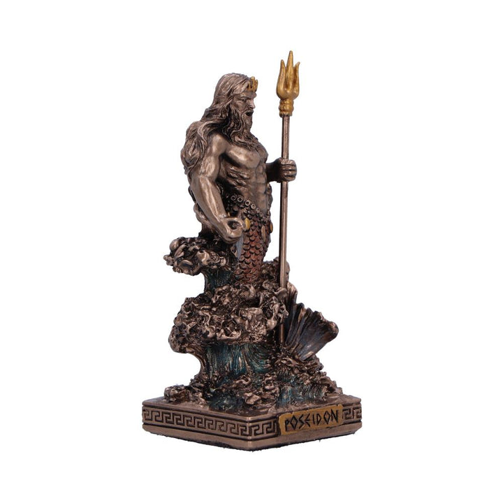 Poseidon God of the Sea Mini Bronze Figurine 8.5cm