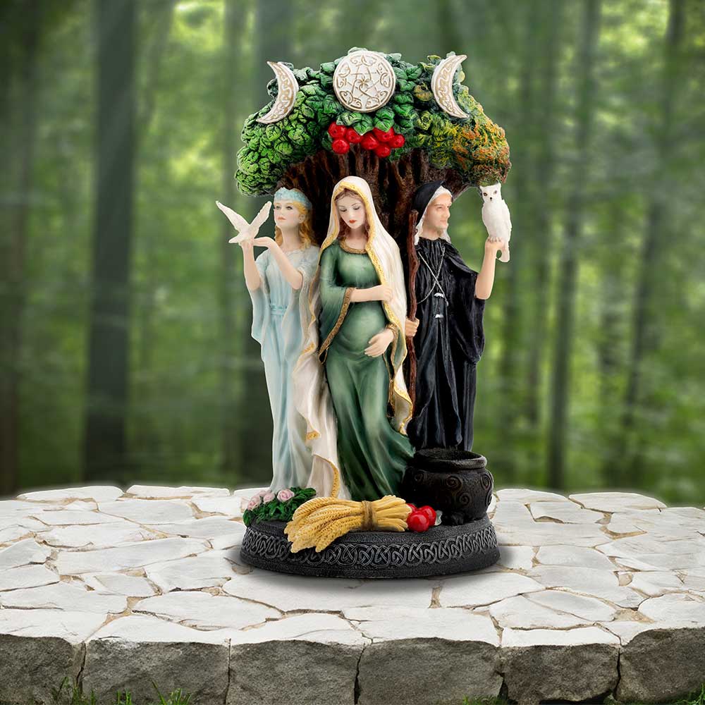 Maiden Mother Crone Painted Figurine 26cm 7