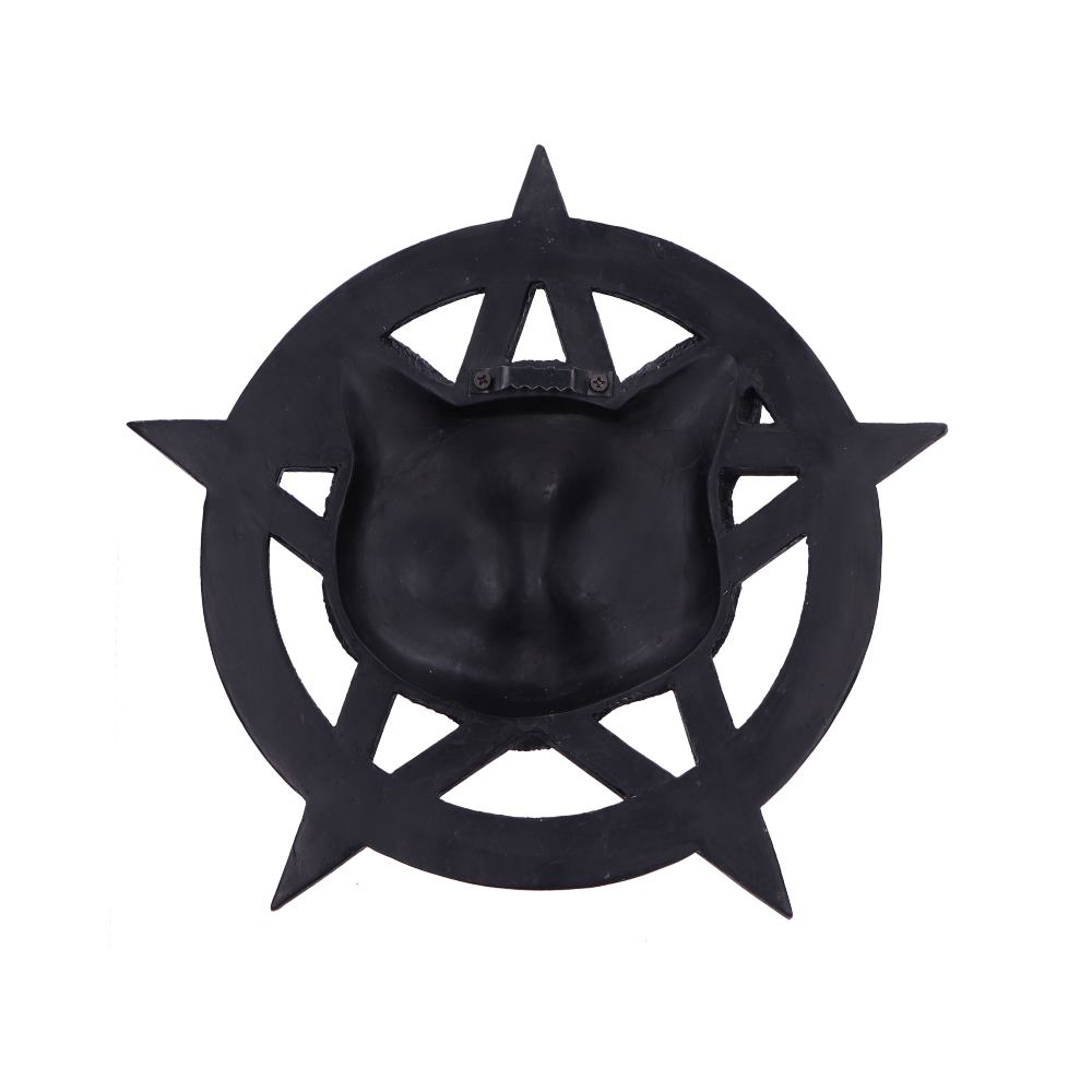 Feline Worship Cat Pentagram Wall Plaque 25.5cm 3