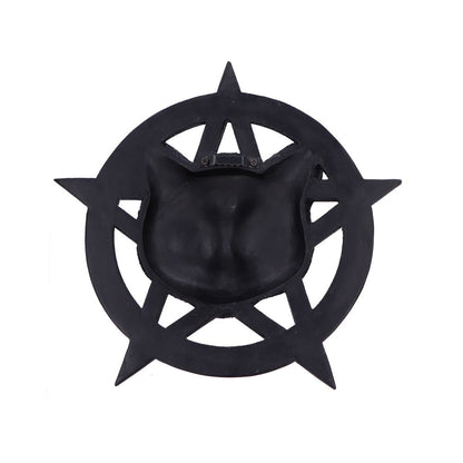 Feline Worship Cat Pentagram Wall Plaque 25.5cm 3